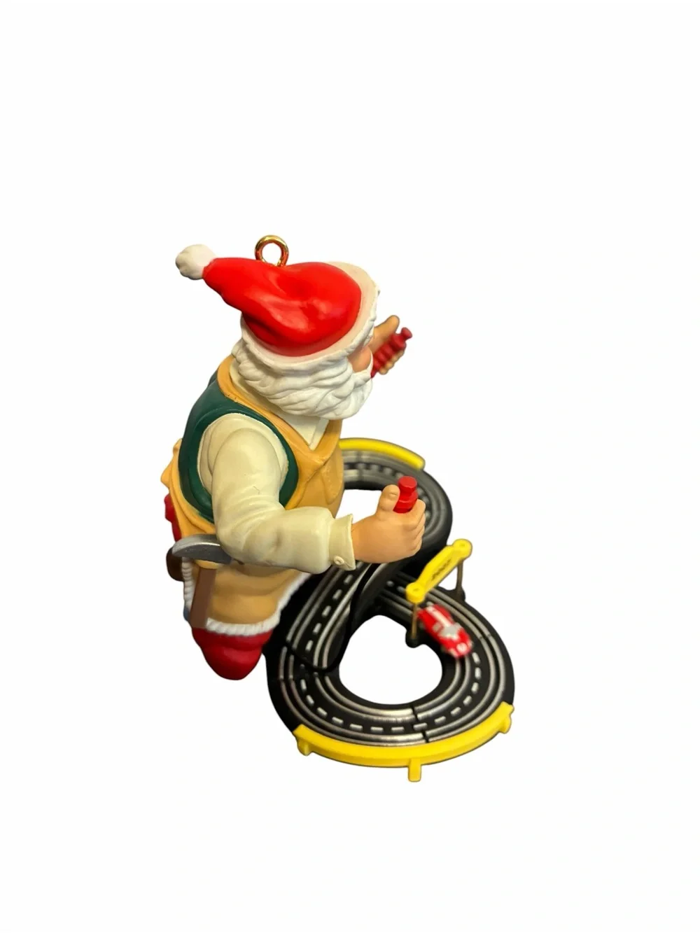 Hallmark Keepsake 2007 Toymaker Santa Ornament Slot Car Racing Figure Eight Box